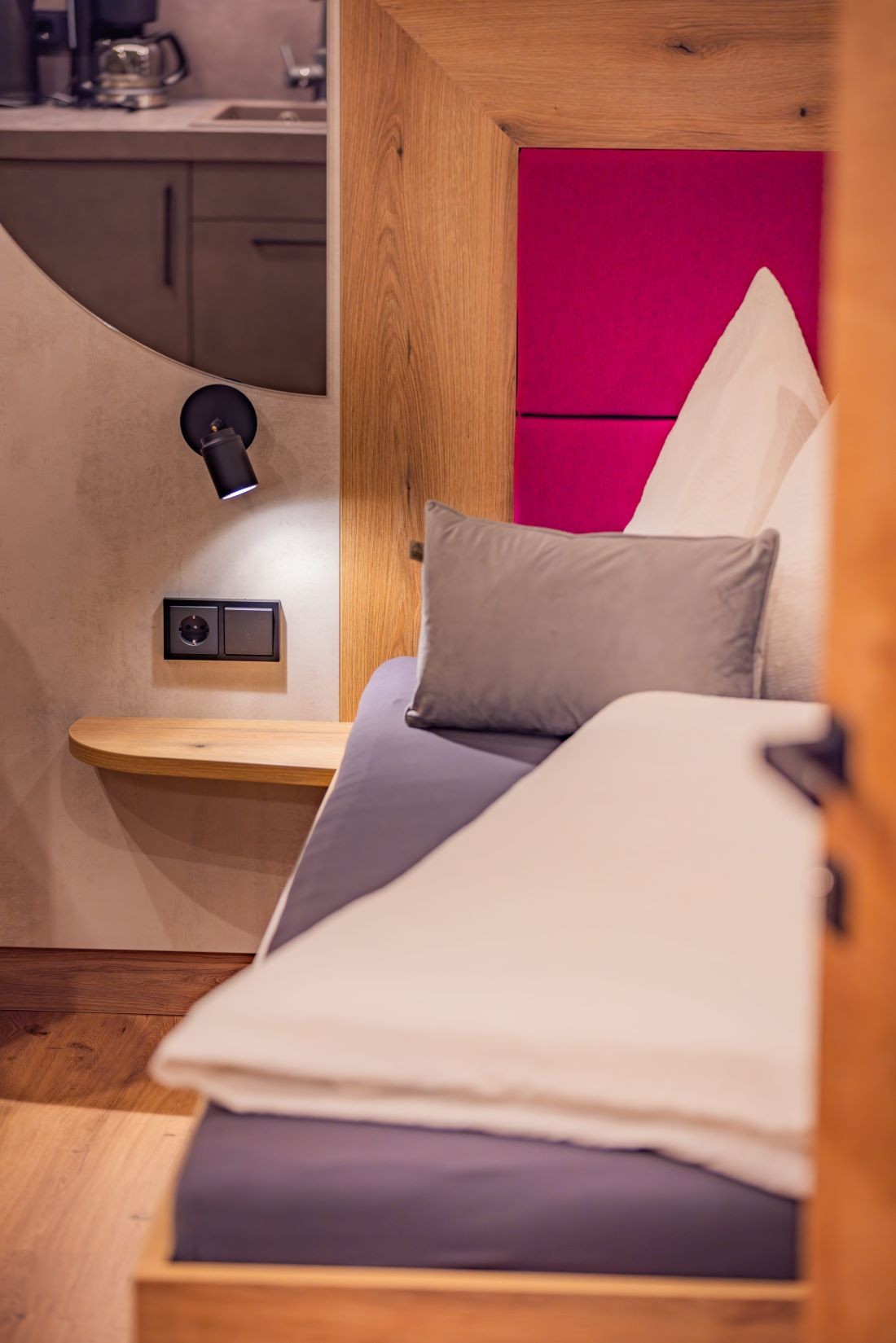 Detailaufnahme Bett